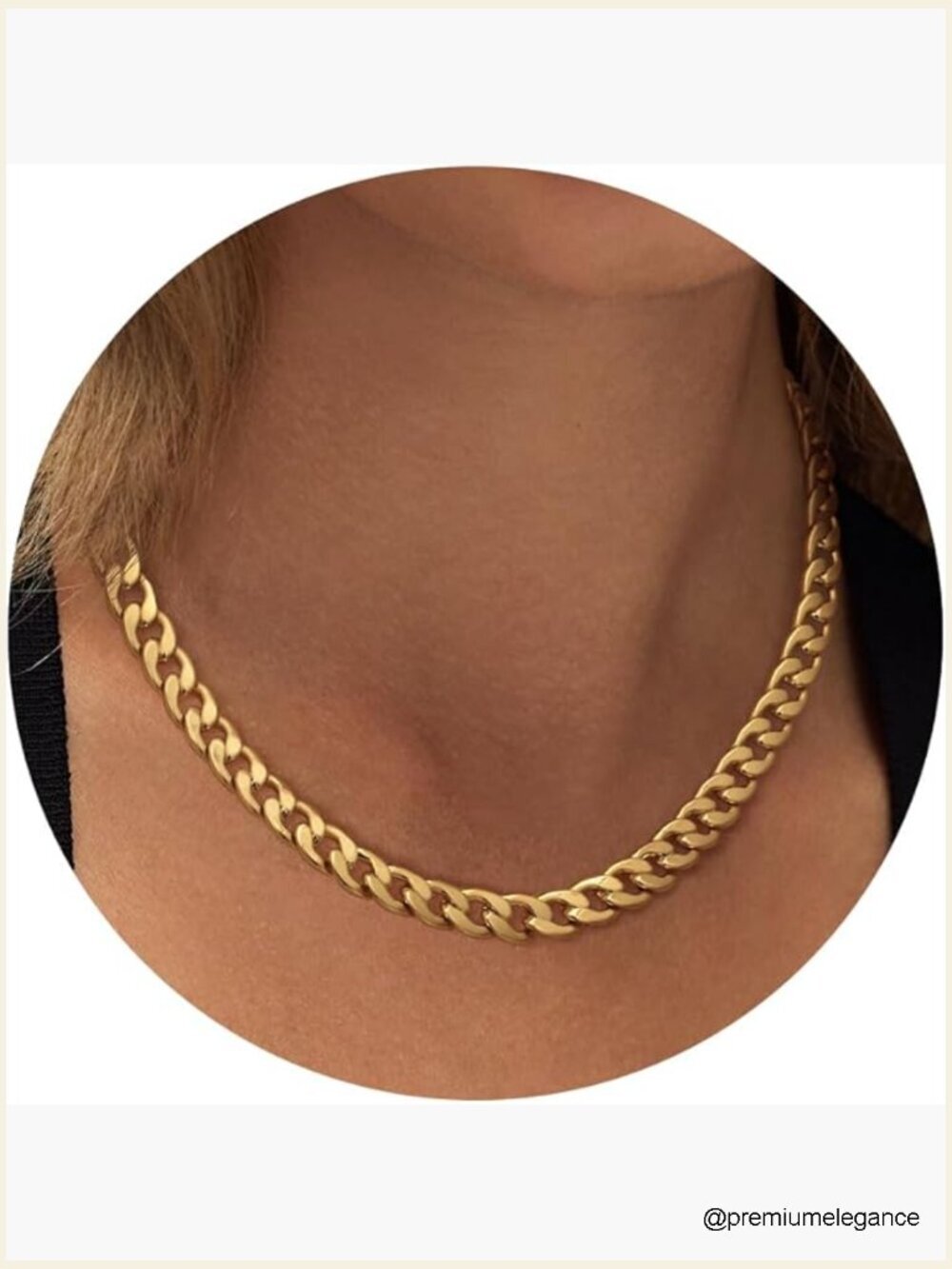 14K Gold Plated Cuban Link Chain Necklace 17.6" Toggle Clasp Layered